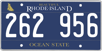 RI license plate 262956