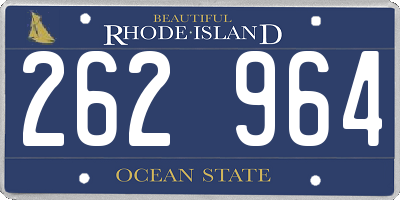 RI license plate 262964