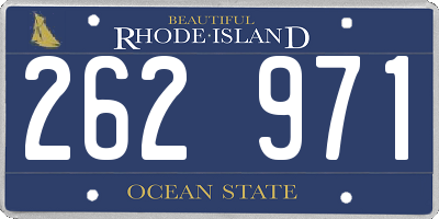 RI license plate 262971