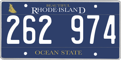 RI license plate 262974