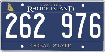 RI license plate 262976