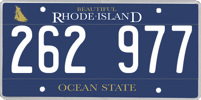 RI license plate 262977