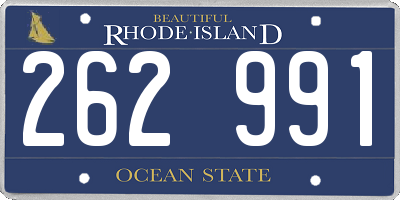 RI license plate 262991