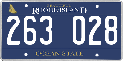 RI license plate 263028