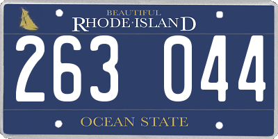 RI license plate 263044