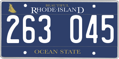 RI license plate 263045