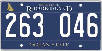 RI license plate 263046