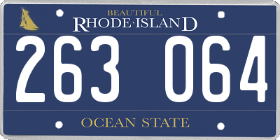 RI license plate 263064