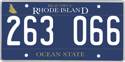 RI license plate 263066