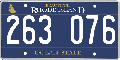 RI license plate 263076