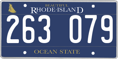 RI license plate 263079