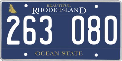 RI license plate 263080