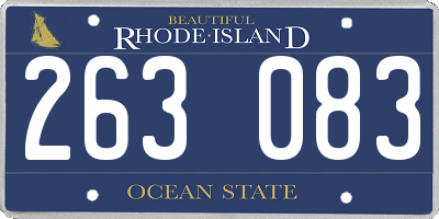 RI license plate 263083