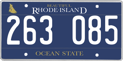 RI license plate 263085