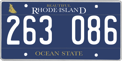 RI license plate 263086