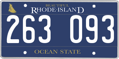 RI license plate 263093