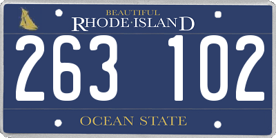 RI license plate 263102