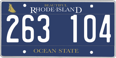 RI license plate 263104