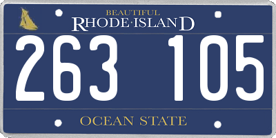 RI license plate 263105