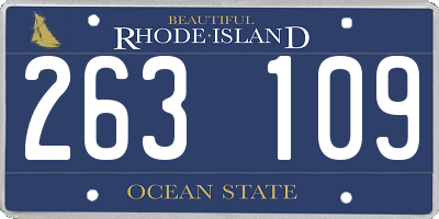 RI license plate 263109