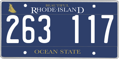 RI license plate 263117