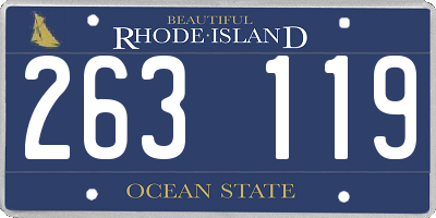 RI license plate 263119