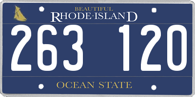 RI license plate 263120