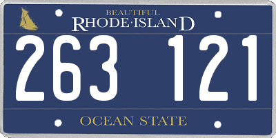 RI license plate 263121