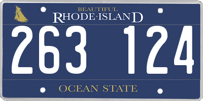 RI license plate 263124