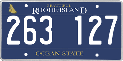 RI license plate 263127