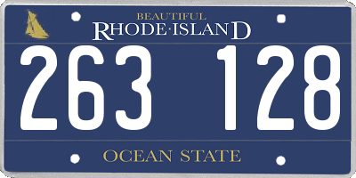 RI license plate 263128