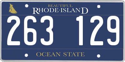 RI license plate 263129