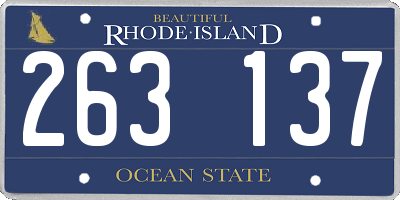 RI license plate 263137
