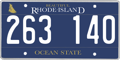 RI license plate 263140
