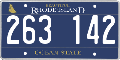 RI license plate 263142