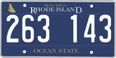 RI license plate 263143