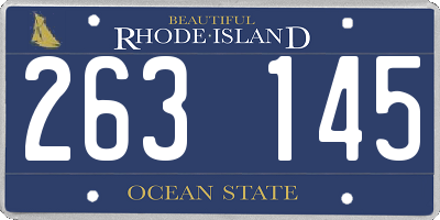 RI license plate 263145