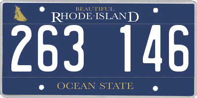 RI license plate 263146