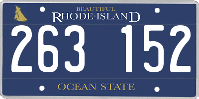 RI license plate 263152