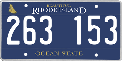 RI license plate 263153