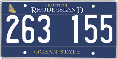 RI license plate 263155
