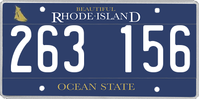 RI license plate 263156