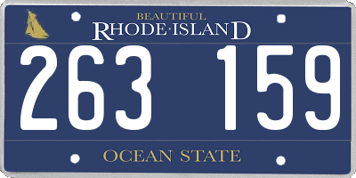 RI license plate 263159