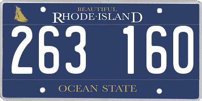 RI license plate 263160