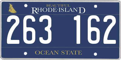 RI license plate 263162