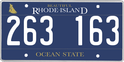 RI license plate 263163