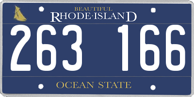 RI license plate 263166