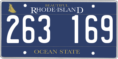 RI license plate 263169