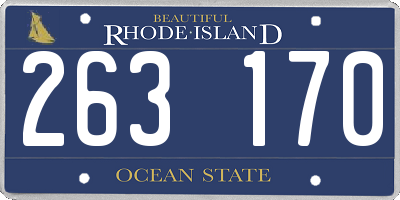 RI license plate 263170