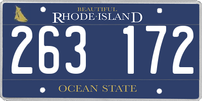 RI license plate 263172